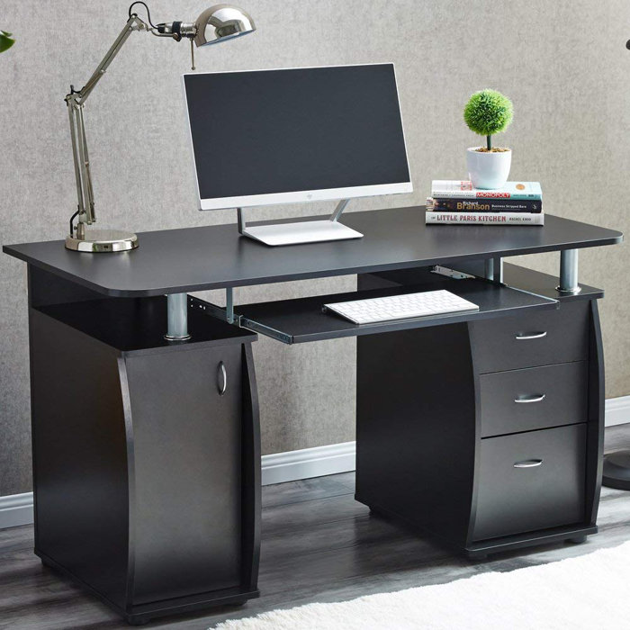 17 Stories Asmahan Deluxe Computer Desk & Reviews Wayfair.co.uk